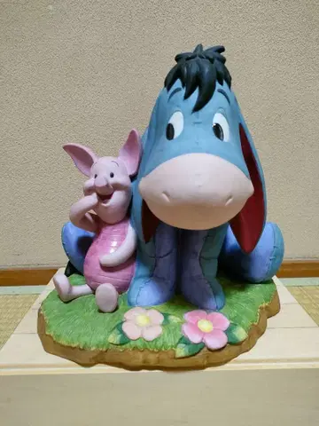 레어 동상 디즈니 피글렛 & 이요르 카토 코게이 입상 인테리어