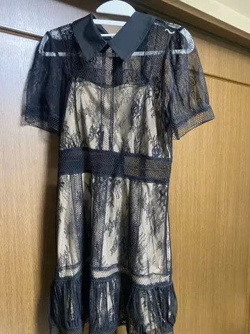 레이스 원피스 M 블랙/베이지