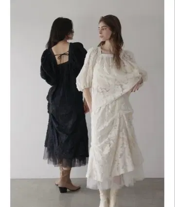 튤 레이어드 시어 자카드 스커트 Coel 코엘 화이트 38