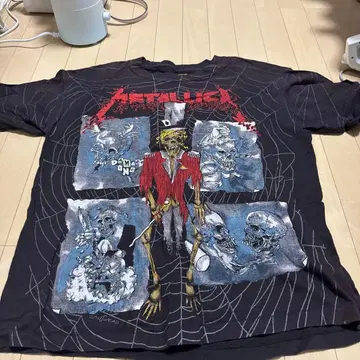 Metallica 스켈레톤 디자인 T셔츠