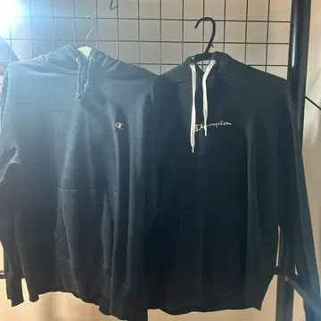 Champion 블랙 후드티