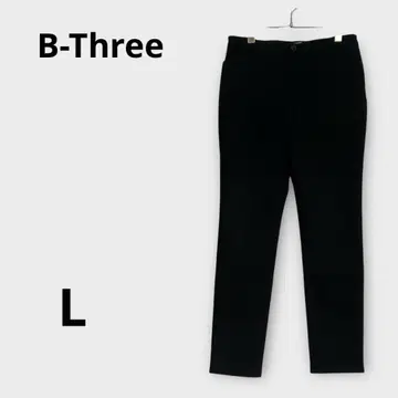 B-Three 마법의 팬츠 스트레치 슬림 팬츠 캐주얼 L 블랙