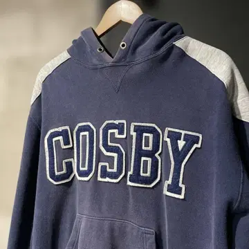 90s cosby 코스비 후드 맨투맨 네이비 L 페이드 짧은 기장