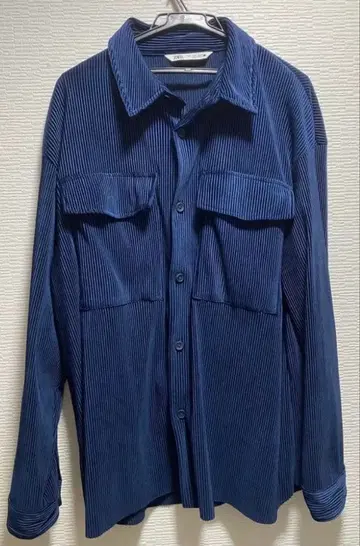 ZARA 네이비 롱 셔츠 자켓