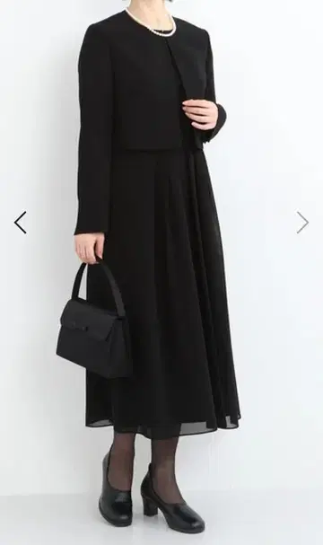 블랙 포멀 원피스 수트