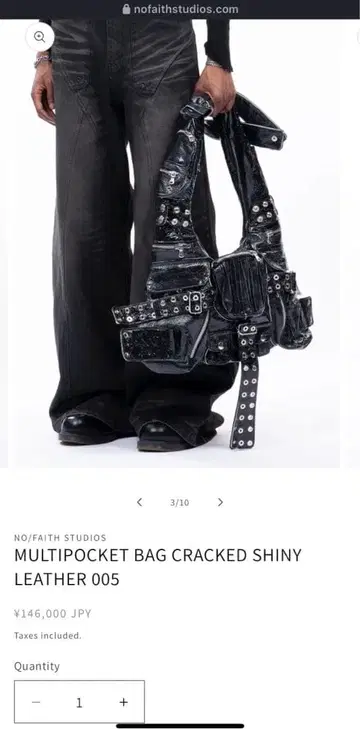 NO/FAITH STUDIOS 램 가죽 백