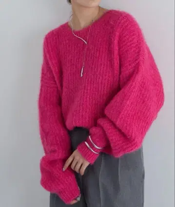 [ 인기 완판 색상 ] 샤기 기모 하찌 오버 니트