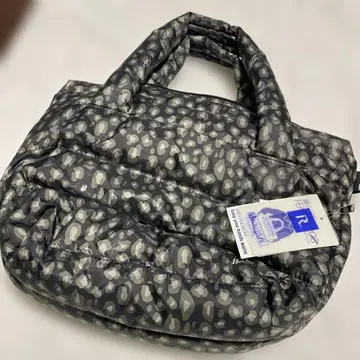 ROOTOTE 그레이 계열 레오파드 무늬 퀼팅 토트백