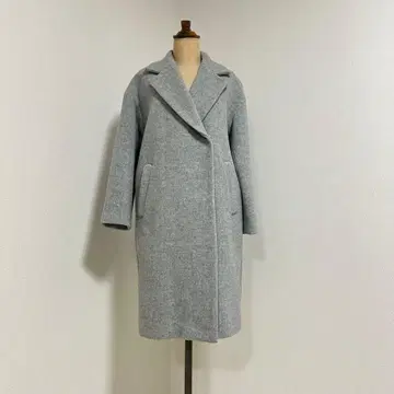 INED 울 체스터 코트 그레이