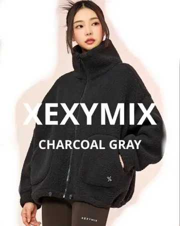 XEXYMIX XA5410G 쉘파 하이넥 점퍼 차콜 그레이