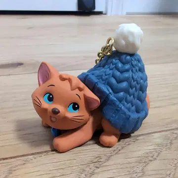 고양이 키링 털실 모자