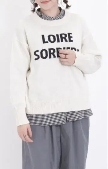 로고 어소트먼트 자카드 니트