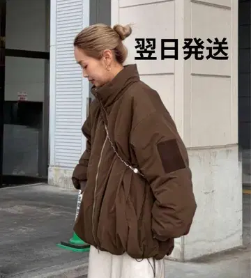 PON 기획 충전솜 스탠드 카라 자켓 브라운 차오패닉 티피