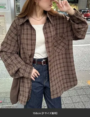 디스코트 DISCOAT 빅 체크 셔츠 셔츠