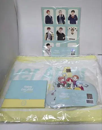 BTS 세트 타월, 스티커, 네임택, 포토 카드