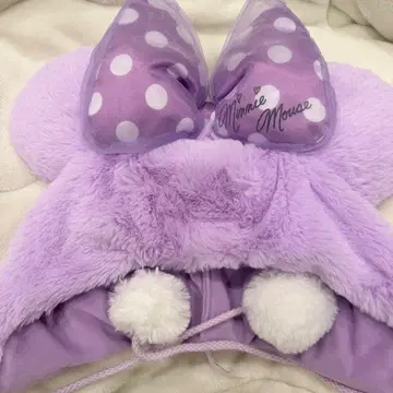 미니 팬캡 보라색 모자 폼폼 포함