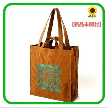 [ 미개봉 새상품 ] 2 기노쿠니야 코듀로이 토트 브라운 한정판 백