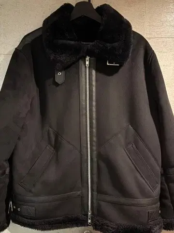 스웨이드 무스탕 코트 자켓 M