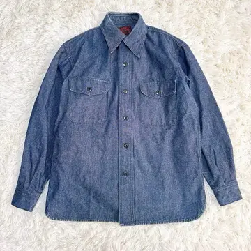 EVISU 데님 풀오버 셔츠 인디고 네이비 컬러