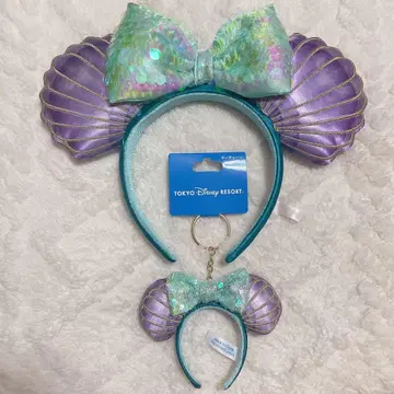 TokyoDisneyResort 아리엘 머리띠 키링 세트