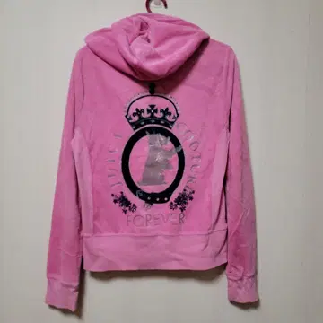 Juicy Couture 핑크 후드 부착 후드티 L 사이즈