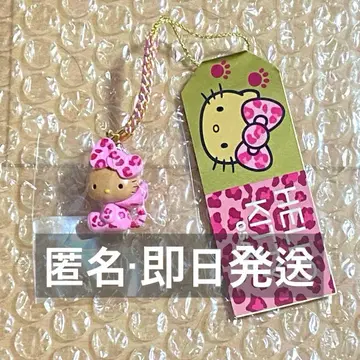 [ 오사카 한정판 ] 햇볕에 탄 갸루 키티 레오파드 무늬 매듭 스트랩