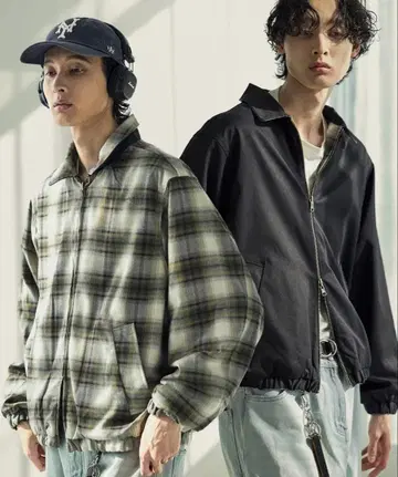 [ 새상품 ] Bleme 리버서블 더블 지퍼 해링턴 자켓