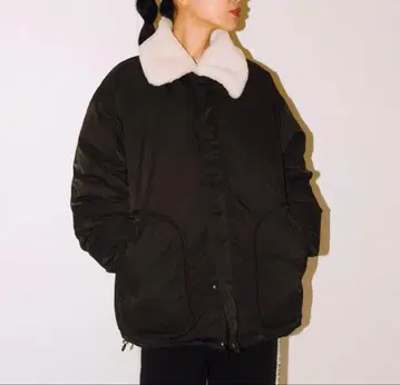 MA-1 다운 자켓 오버 사이즈 블랙 다운 자켓