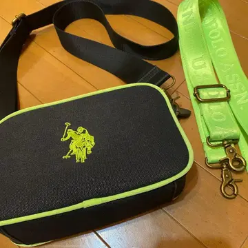 폴로 U.S. POLO ASSN. 코듀로이 숄더백 2층식 블랙