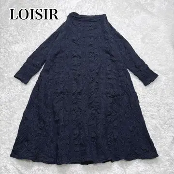 LOISIR 로와지르 주름 가공 체크 롱 원피스 체크 올 패턴