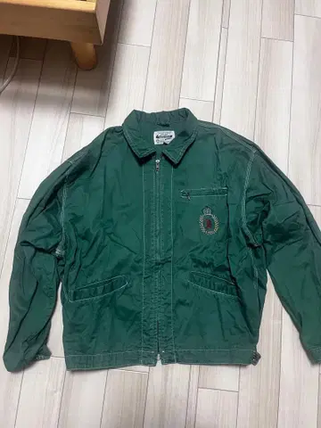 그린 자수 스윙탑 자켓 아메카지