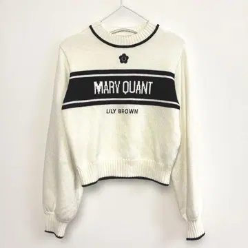 MARY QUANT x LILY BROWM 콜라보 스웨터 화이트