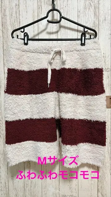 [ 새상품 ] 젤라또피케옴 보더 하프 팬츠 복슬복슬 팬츠 홈웨어