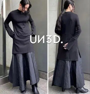 UN3D. 퀼팅 스커트 도킹 원피스 38