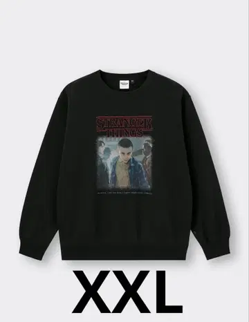 지유 STRANGER THINGS 블랙 맨투맨 XXL