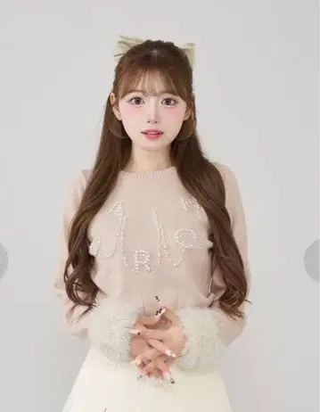 Darich DARICH 로고 펄 니트탑