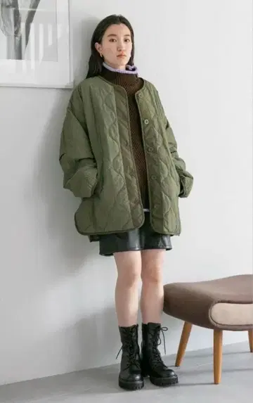 LOWRYS FARM 퀼팅 블루종