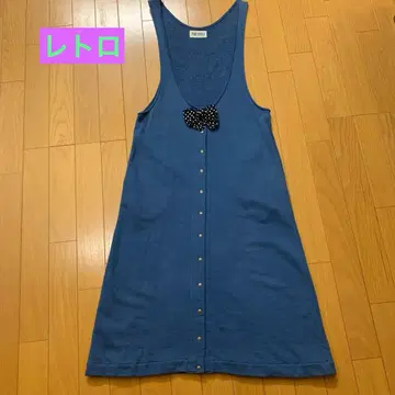 핑크하우스 도트 리본 포함 점퍼 스커트