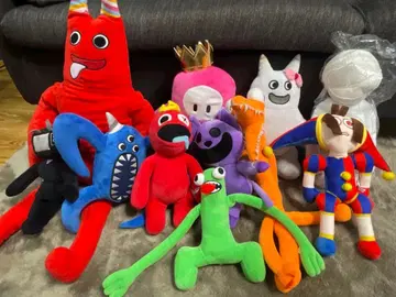 다양한 캐릭터 봉제 인형 세트