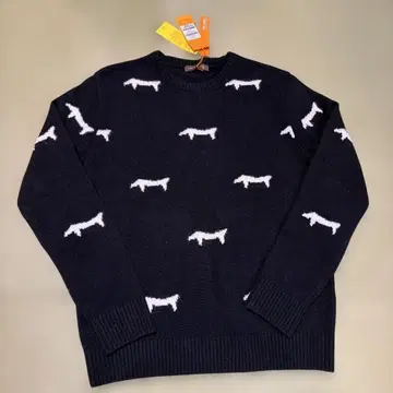 LOUIS CASTEL 개 무늬 스웨터 네이비