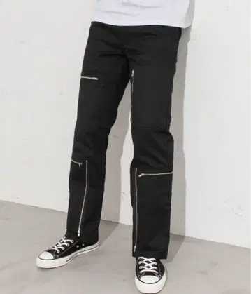 FTW x Dickies 콜라보 블랙 지퍼 팬츠 스트레이트