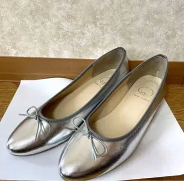 펌프스 실버 23cm 힐 3cm 발레 슈즈 우천 겸용