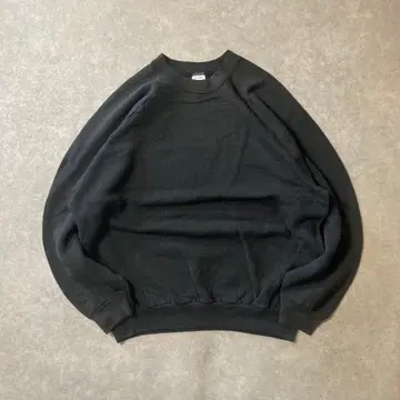 빈티지 90s~00s 프룻 오브 더 룸 솔리드 맨투맨 무지 흑먹색