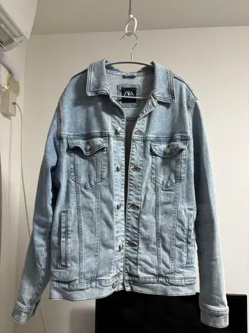 ZARA 데님 자켓 L 사이즈 라이트 블루