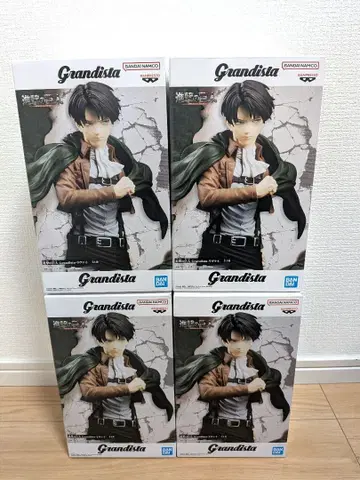 진격의 거인 grandista 리바이 피규어 4개 세트