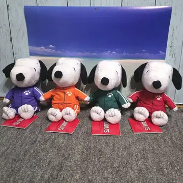 스누피 봉제 인형 컬러풀 저리 전종 세트