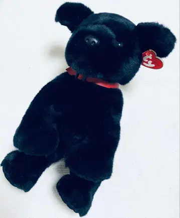 ty 클래식 클래식 늘어진 귀 블랙 강아지 비니 베이비즈