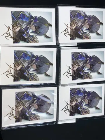 사인 포함 엽서 6장 세트