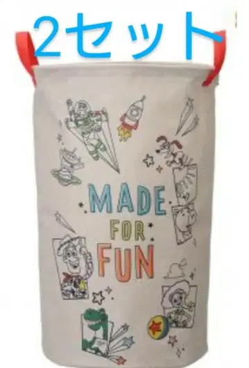 토이 스토리 린넨풍 빅 라운드 박스 2개 세트