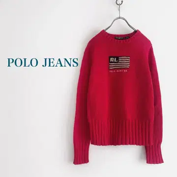 POLO JEANS 성조기 니트 레드